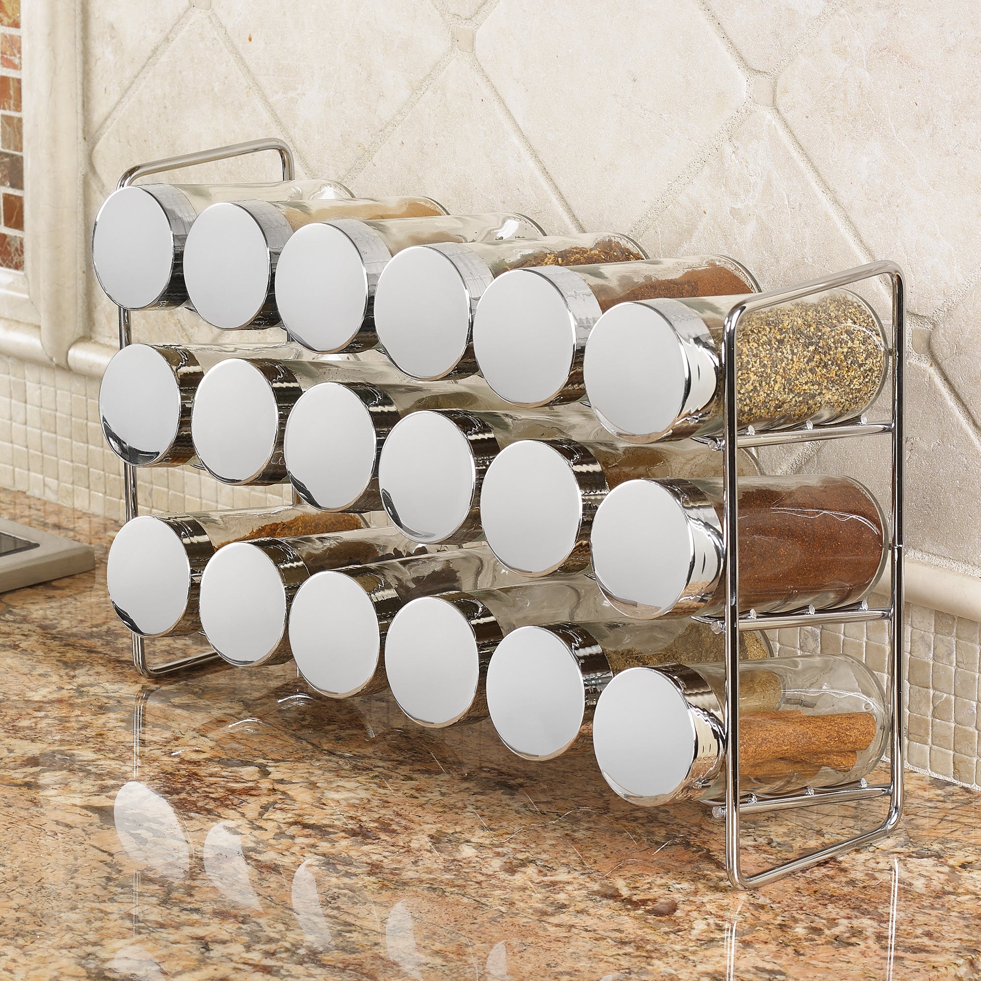 18-Jar Compact Spice Rack