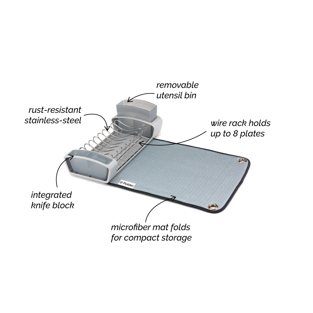 Fold-Away Dish Rack