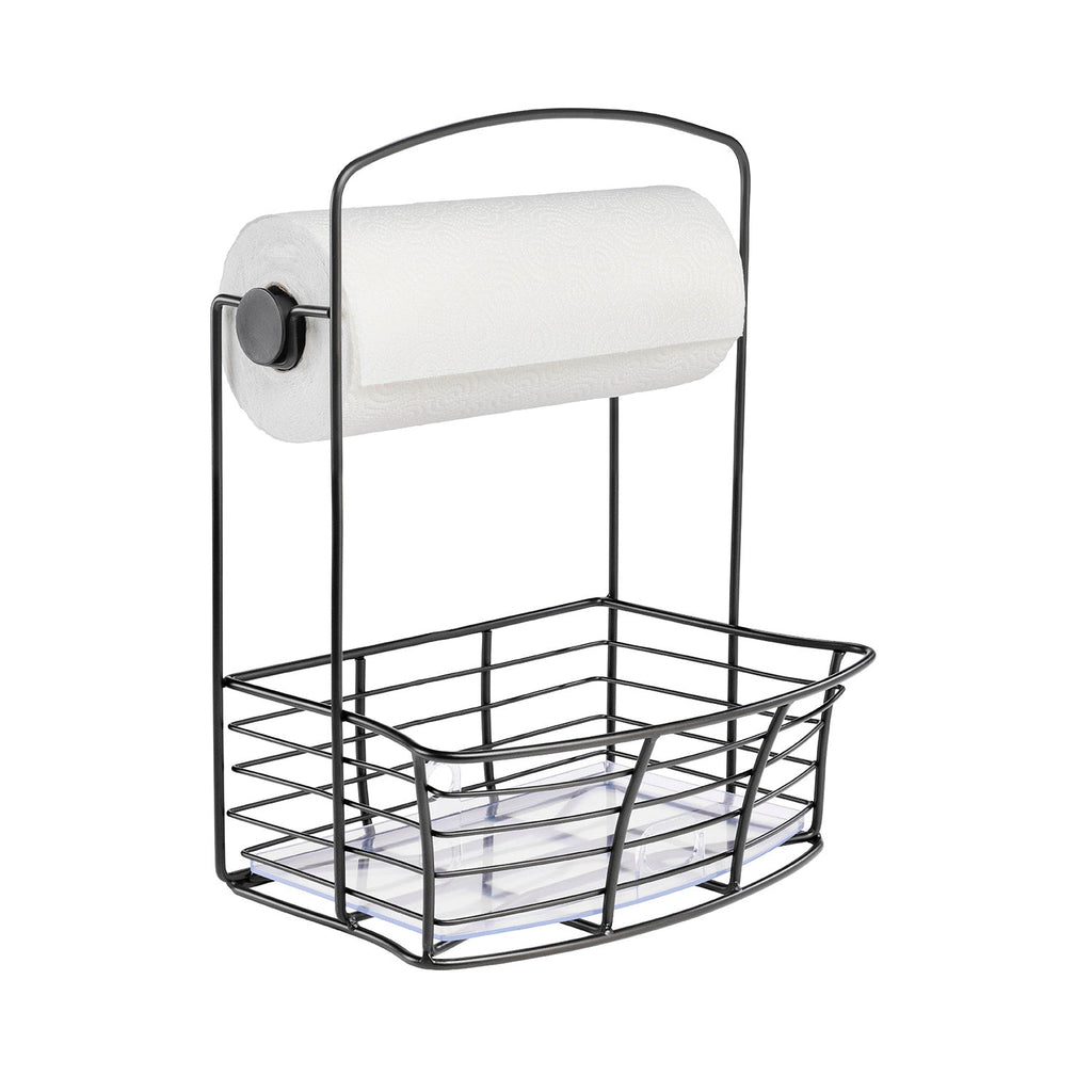 Countertop Storage Bin with Paper Towel Holder