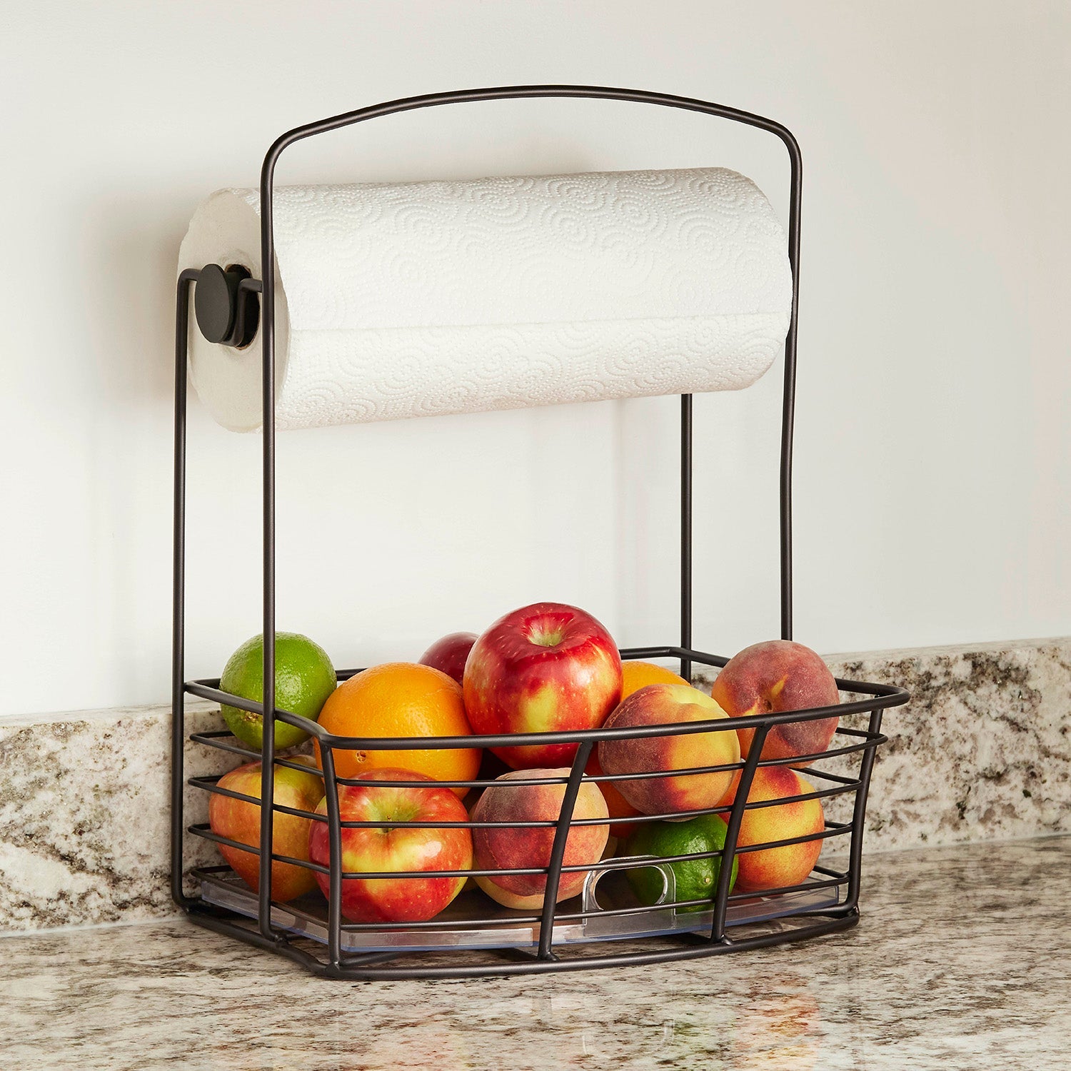 Countertop Storage Bin with Paper Towel Holder