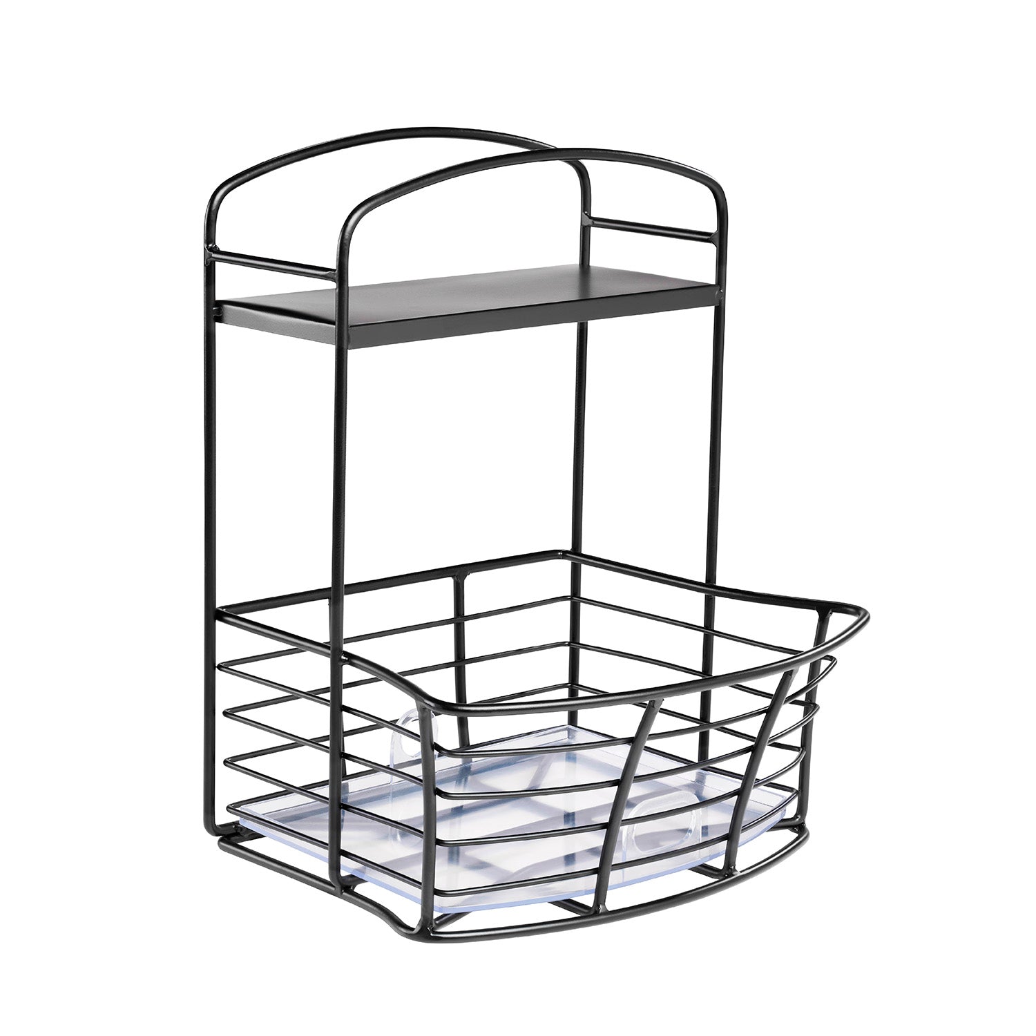 Countertop Storage Bin with Shelf
