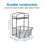 Countertop Storage Bin with Shelf