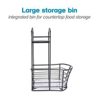 Countertop Storage Bin with Shelf