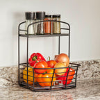 Countertop Storage Bin with Shelf