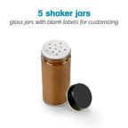 Countertop Storage Bin with Shelf & Jars
