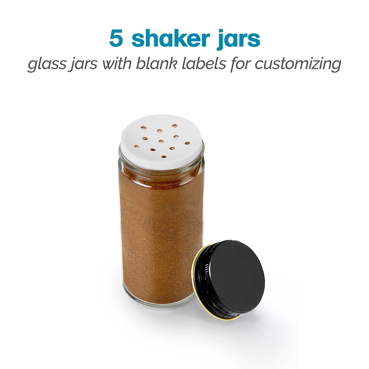 Countertop Storage Bin with Shelf & Jars